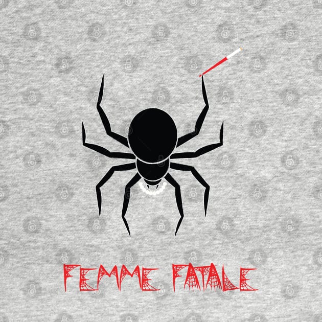 Femme fatale black widow spider by Asim138